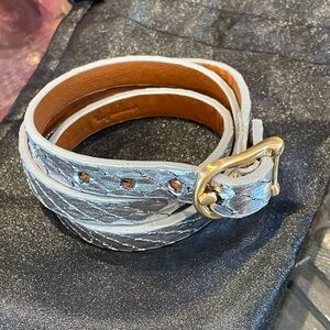 Silver Python Gold Buckle LeighElenaWrap Bracelet